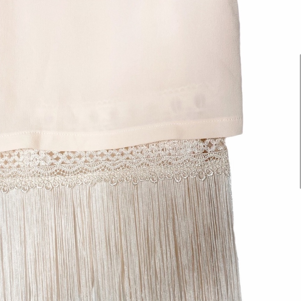 ASTR Pink/Blush Fringe Hem Crop Top Sz M - Picture 10 of 13
